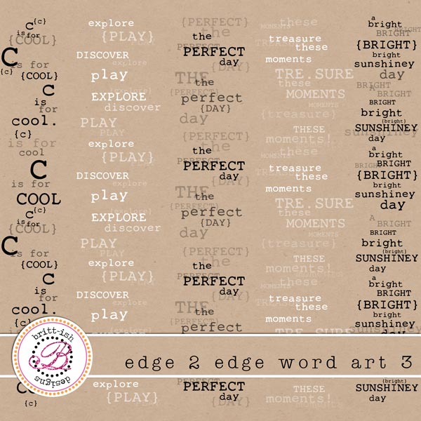 Edge 2 Edge Word Art 3